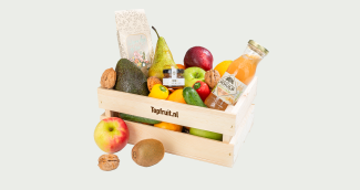 Fruitkisten met geschenken