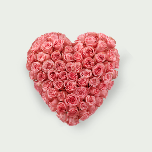 Serene heart pink - 35 cm