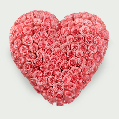 Serene heart pink - 55 cm