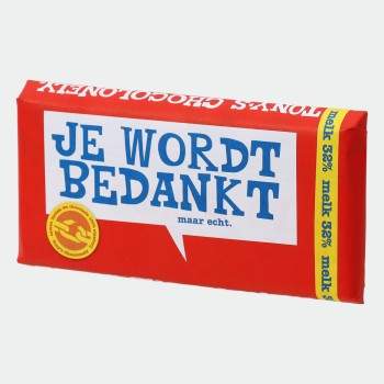 Tony's Chocolonely Je wordt bedankt