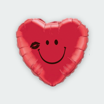 Hart met smile ballon