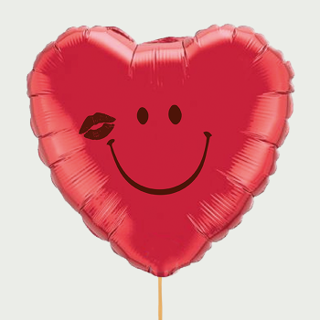 Hart met smile ballon