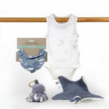 Geboorte cadeau ocean blue