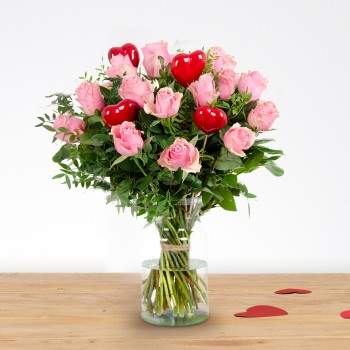 Boeket Romy love roze