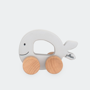 Wooden toy car Whale gray