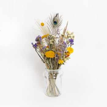 Dried single Flowers including vase
