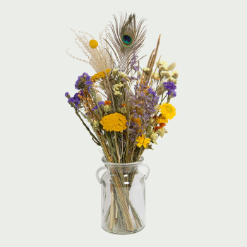 Dried single Flowers including vase