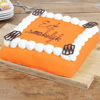 Marsepeintaart oranje