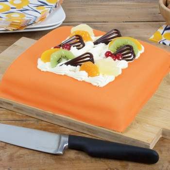 Marsepeintaart luxe oranje