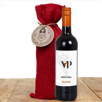 Vino de Prestigio in jute wijnzak