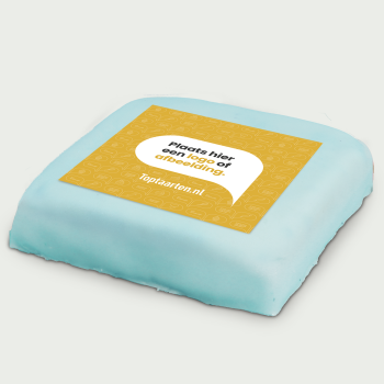 Marzipan photo cake blue
