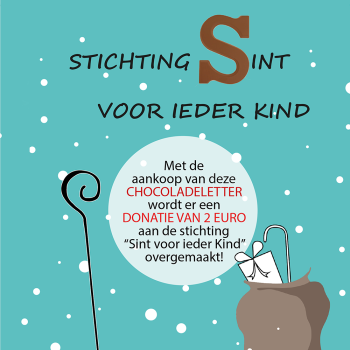 Chocoladeletter met donatie