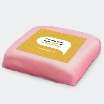 Marzipan photo cake pink