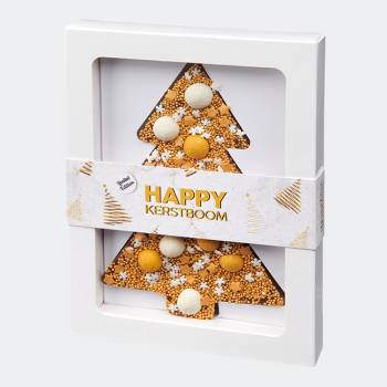 Chocolade Happy Kerstboom Goud
