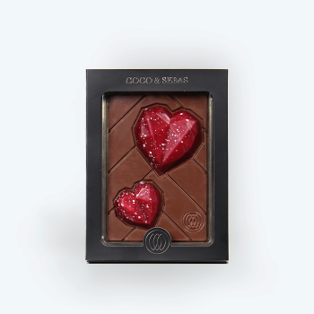 Chocolate bar XXL Milk with red hearts