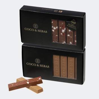 Chocolade Duo Karamel Zeezout - Framboos