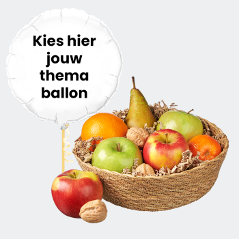Fruit basket small with balloon