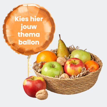 Fruit basket small with balloon