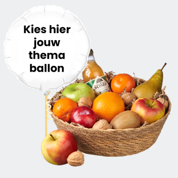 Fruit basket medium with balloon