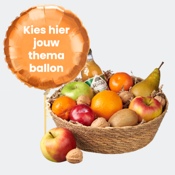 Fruit basket medium with balloon