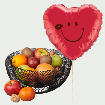 Fruit bowl with balloon