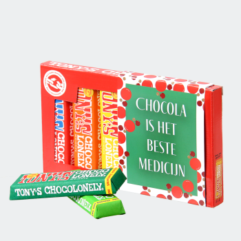Tony's Chocolonely Proeverijtje Chocola is het beste medicijn