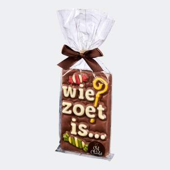 Chocoladereep melk 'Wie zoet is'