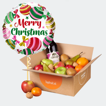 Fruit box with Merry Christmas balloon