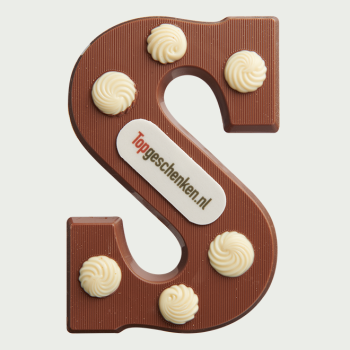 Chocoladeletter S sierlijk met logo
