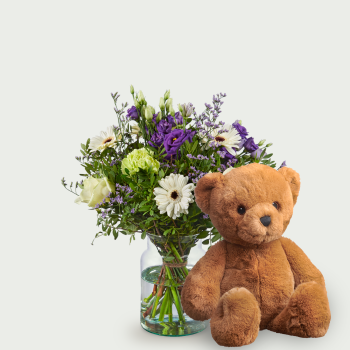 Bouquet Benny with teddy bear