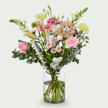 Bouquet Mia with teddy bear