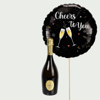 Theme balloon with Prosecco