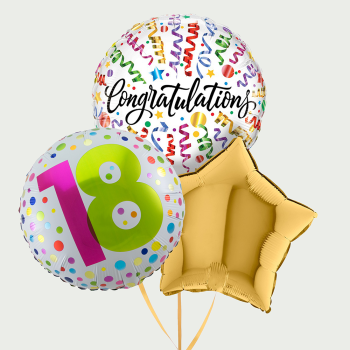 Bunch of balloons Congratulations with milestone of your choice