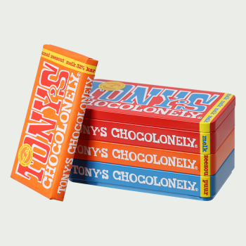 Tony's Chocolonely stacking can