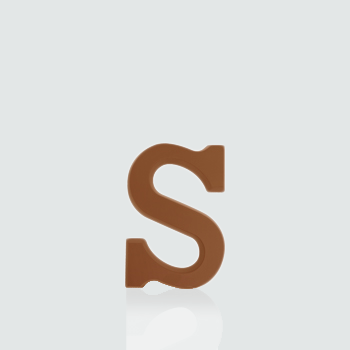 Chocoladeletter 80 gram - S