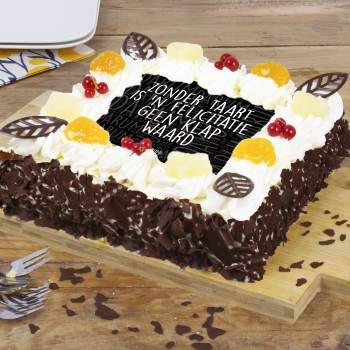 Felicitatie zonder taart..