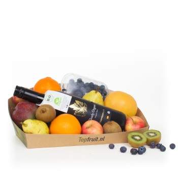 Fruitmand biologische rode wijn