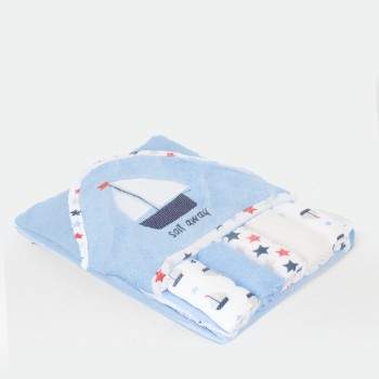 Cadeauset badcape blauw