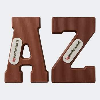 Chocoladeletter met logo A t/m Z