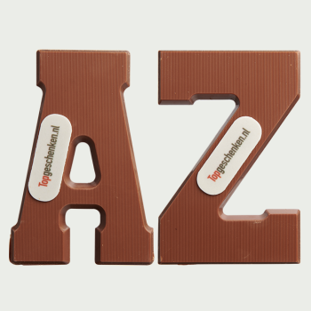 Chocoladeletter met logo A t/m Z