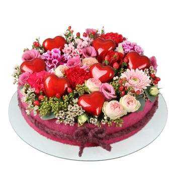 Bloementaart Love XL