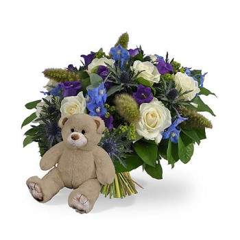Geboorte jongen + bruine knuffel