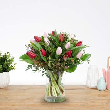 Boeket Dani rood-roze