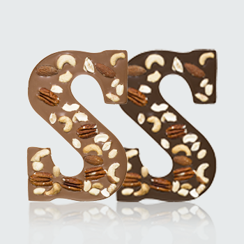 Chocoladeletter notenmix - S