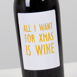 Rode wijn ‘Supreme’ met Kerst etiket