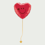 Hart met smile ballon