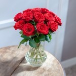Brievenbus rozen rood