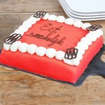 Marsepeintaart rood