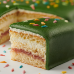 Festive marzipan cake green