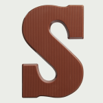 Chocolate letter S milk